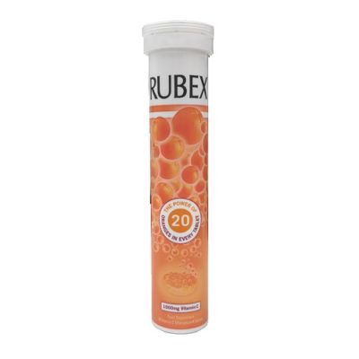 RUBEX VITAMIN C 1000MG EFFERVESCENT TABLETS (20)