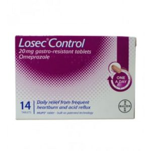 LOSEC CONTROL 20MG TABLETS OMEPRAZOLE (14)