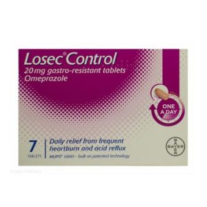 LOSEC CONTROL 20MG TABLETS OMEPRAZOLE (7)