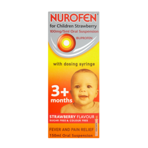NUROFEN FOR CHILDREN 100MG/5ML IBUPROFEN 3M+ S'BERRY (150ML)