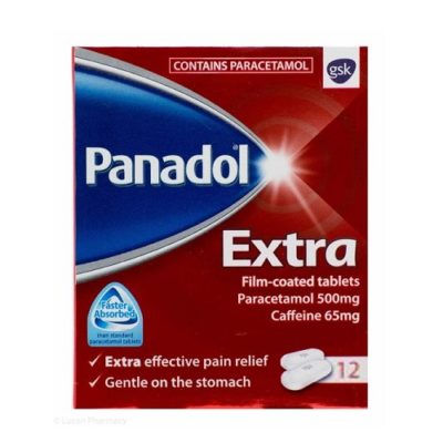 PANADOL EXTRA 500MG TABLETS PARACETAMOL (12)