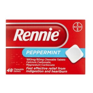 RENNIE CHEWABLE TABLETS PEPPERMINT (48)