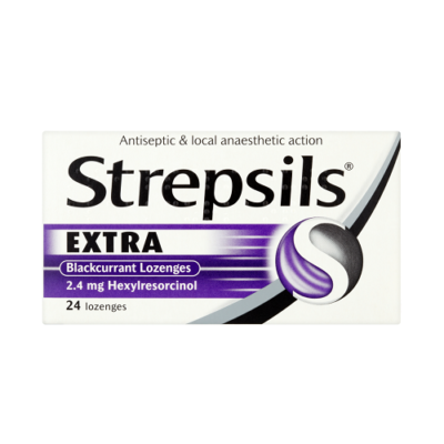 STREPSILS EXTRA BLACKCURRANT LOZENGES (24)