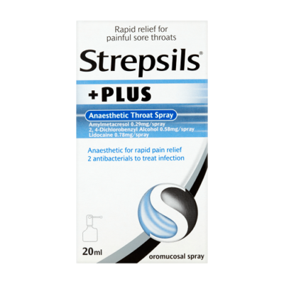 STREPSILS PLUS ANAESTHETIC THROAT SPRAY (20ML)