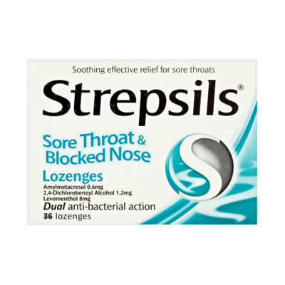 Strepsils Sore Throat & Blocked Nose Lozenges (36)