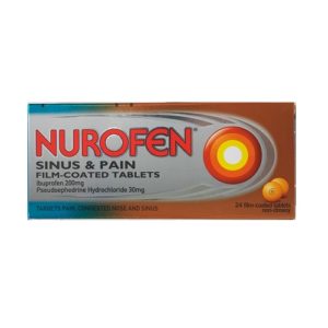 NUROFEN SINUS & PAIN 200MG/30MG TABLETS (24)