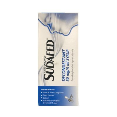 SUDAFED DECONGESTANT 30MG/5ML SYRUP (100ML)