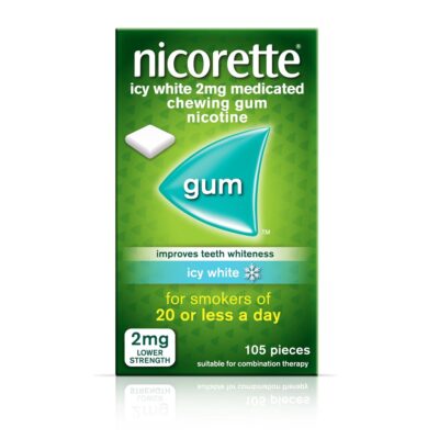 NICORETTE GUM ICY WHITE 2MG (105)
