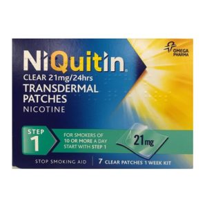NIQUITIN CLEAR STEP 1 NICOTINE PATCH 21MG/HR (7)