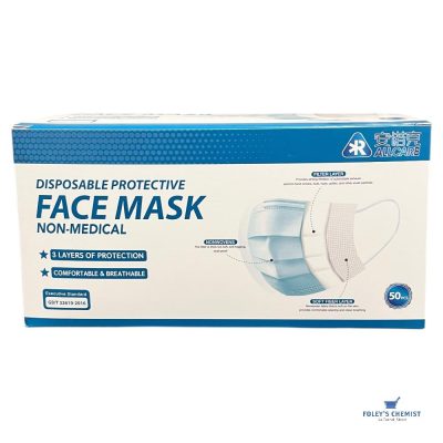 Face Mask - Disposable 3-ply (50)