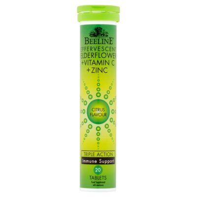 BEELINE EFFERVESCENT ELDERFLOWER VIT C & ZINC TABLETS (20)