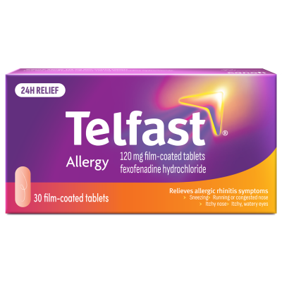 Telfast Allergy Tablets - 120mg Fexofenadine (30)